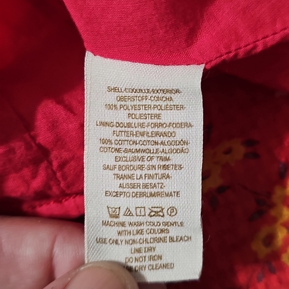 Free People Womens Red‎ Floral Chiffon Long Sleeve Mini A Line Dress Sz 0 EUC - Picture 7 of 16